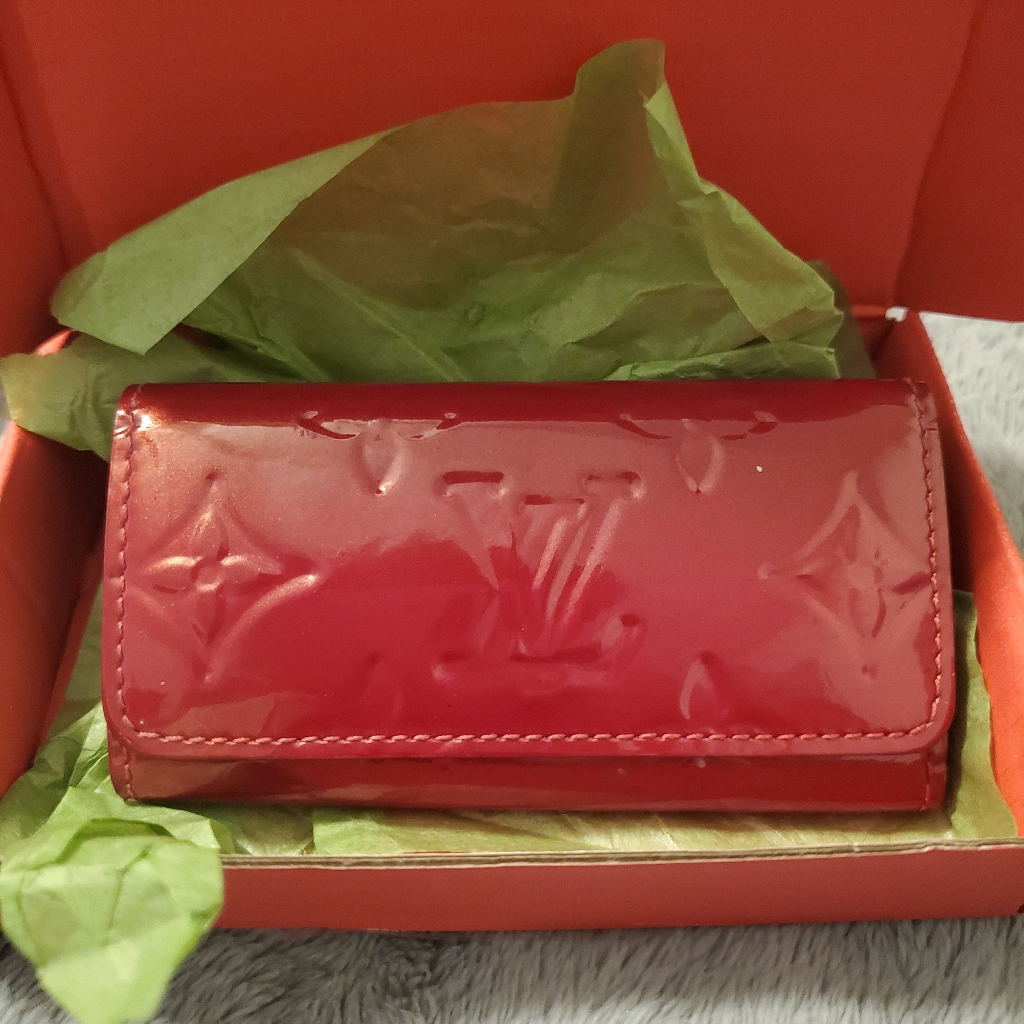 Lv Vernis Key-Holder Wallet /Pant Leather Red